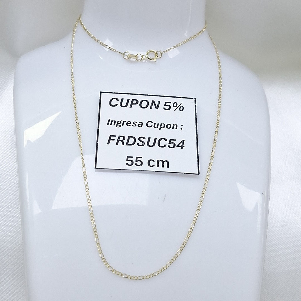 CADENAS TEJIDO 3X1 ORO 10K 55 CM 1.4 GR (NUEVO)