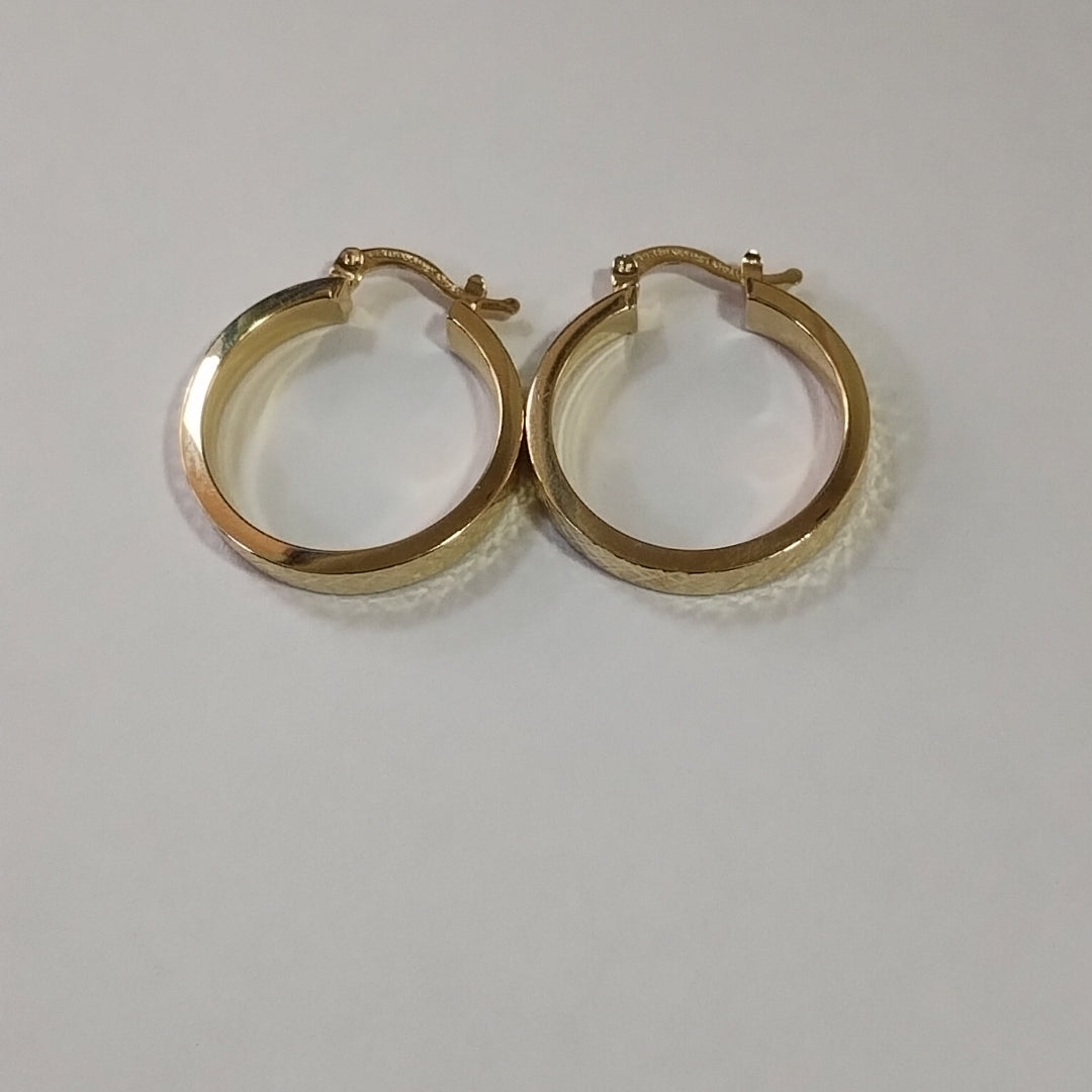 ARETES TEJIDO ARRACADAS FACETADAS 14K 3 GR (NUEVO)