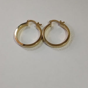 ARETES TEJIDO ARRACADAS FACETADAS 14K 3 GR (NUEVO)