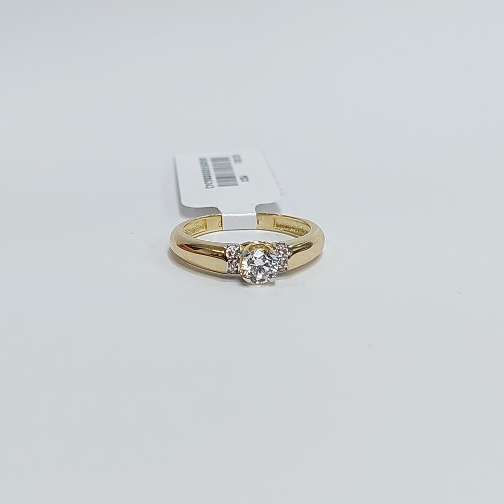 ANILLO ANILLITO C CIRCONIAS 14K 7 TALLA 2.3 GR (NUEVO)