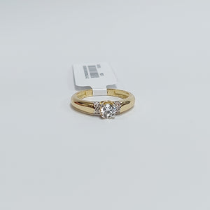 ANILLO ANILLITO C CIRCONIAS 14K 7 TALLA 2.3 GR (NUEVO)