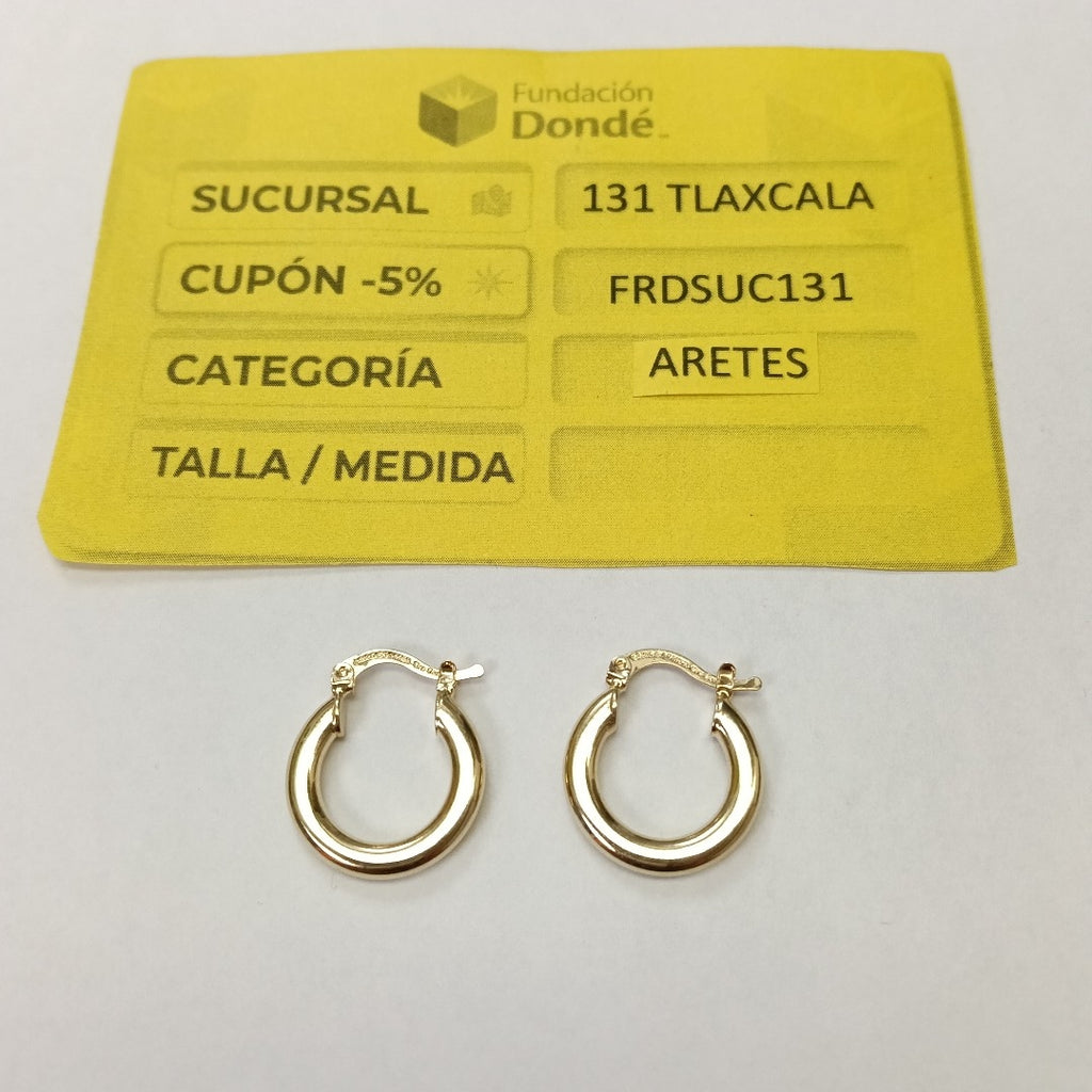 ARETES ARRACADAS 14K 1.6 GR (NUEVO)