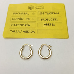 ARETES ARRACADAS 14K 1.6 GR (NUEVO)