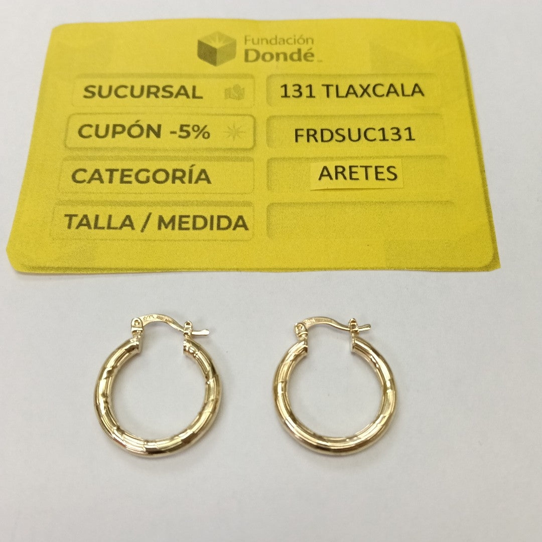 ARETES ARRACADAS 14K 2.7 GR (NUEVO)