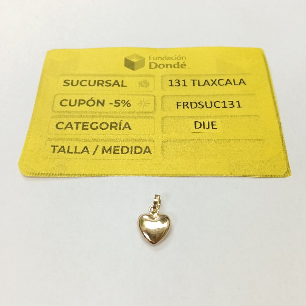 DIJE CORAZON 10K 0.7 GR (NUEVO)