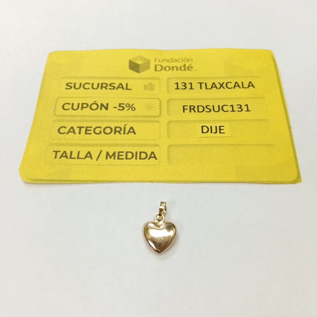 DIJE CORAZON 10K 0.7 GR (NUEVO)