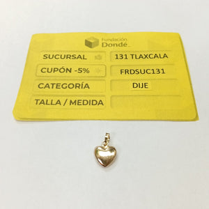 DIJE CORAZON 10K 0.7 GR (NUEVO)