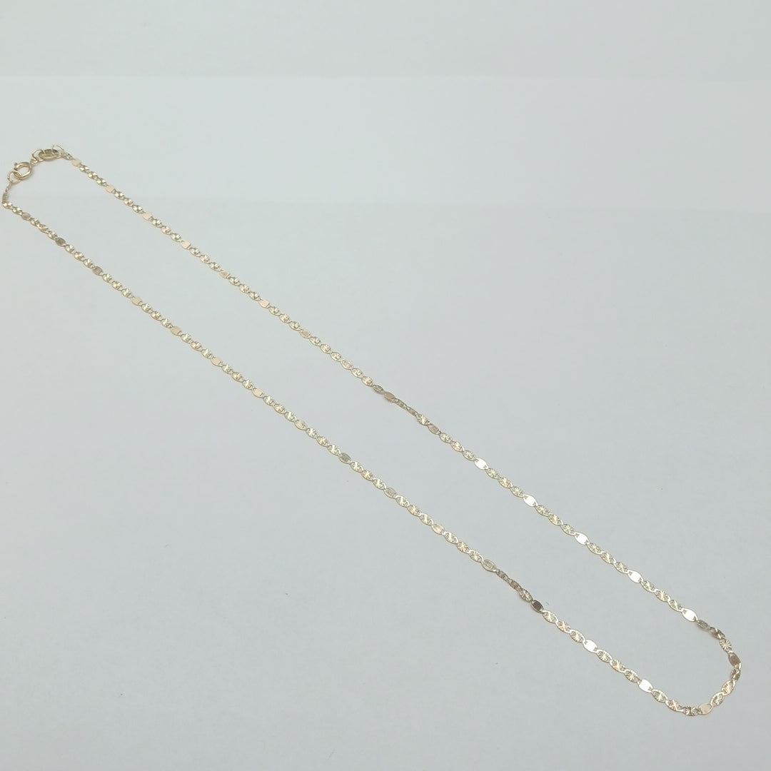 CADENAS TEJIDO GUCHI ORO 10K 40 A 45 CM 1.4 GR (NUEVO)