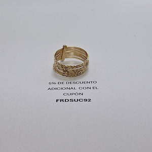 ANILLO ANILLITO SEMANARIO UNIDO 14K 9 TALLA 3.4 GR (NUEVO)
