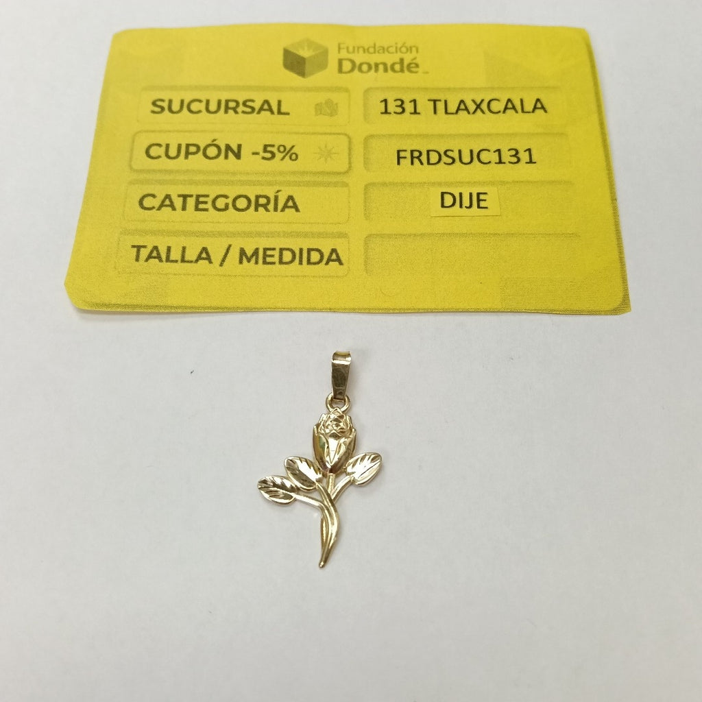 DIJE ROSA 10K 1.3 GR (NUEVO)
