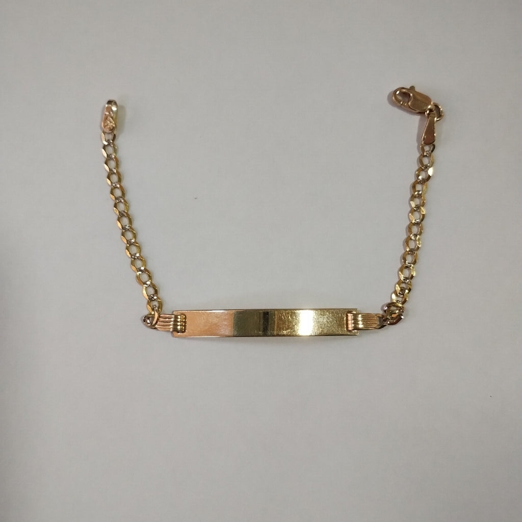 PULSERA ESCLAVA BARBADA 14K 16 CM 3.1 GR (NUEVO)