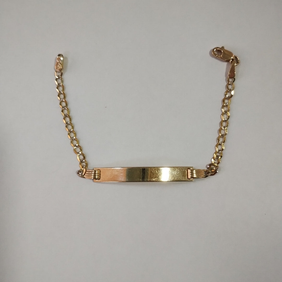 PULSERA ESCLAVA BARBADA 14K 16 CM 3.1 GR (NUEVO)