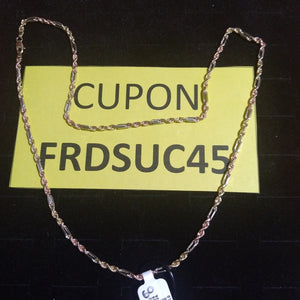 CADENA ORO COMBINADO 14 K 8,70 GRMS (SEMINUEVO)