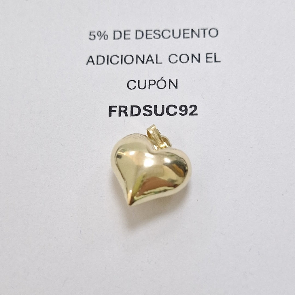 DIJE TEJIDO CORAZON LISO 14K 1.3 GR (NUEVO)