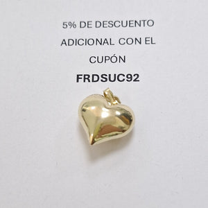 DIJE TEJIDO CORAZON LISO 14K 1.3 GR (NUEVO)