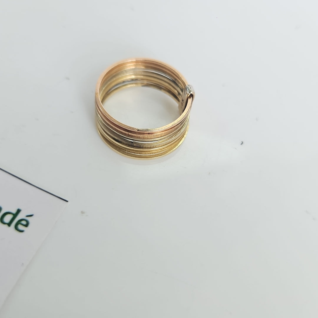 SEMANARIO DE ARGOLLAS ORO COMBINADO 14 K 3.5 GRMS (SEMINUEVO)