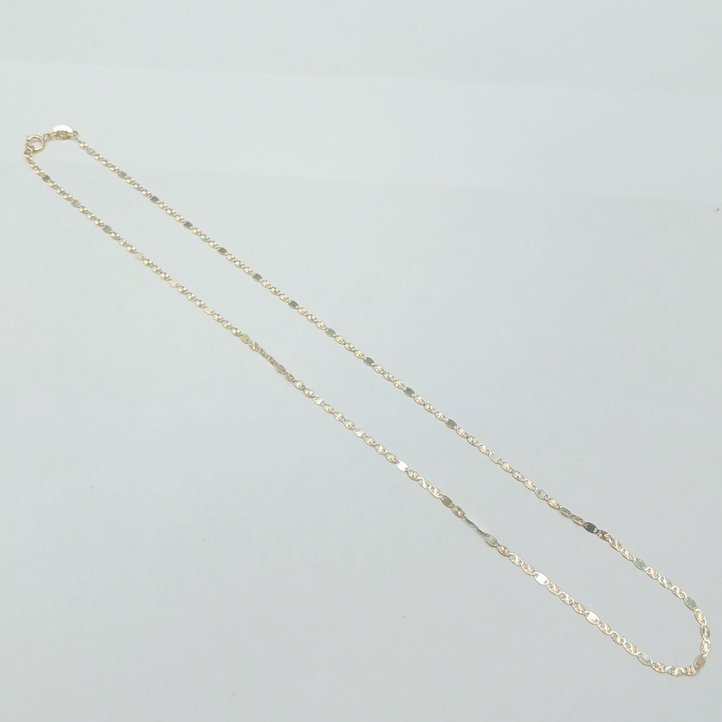 CADENAS TEJIDO GUCHI ORO 10K 40 A 45 CM 1.4 GR (NUEVO)