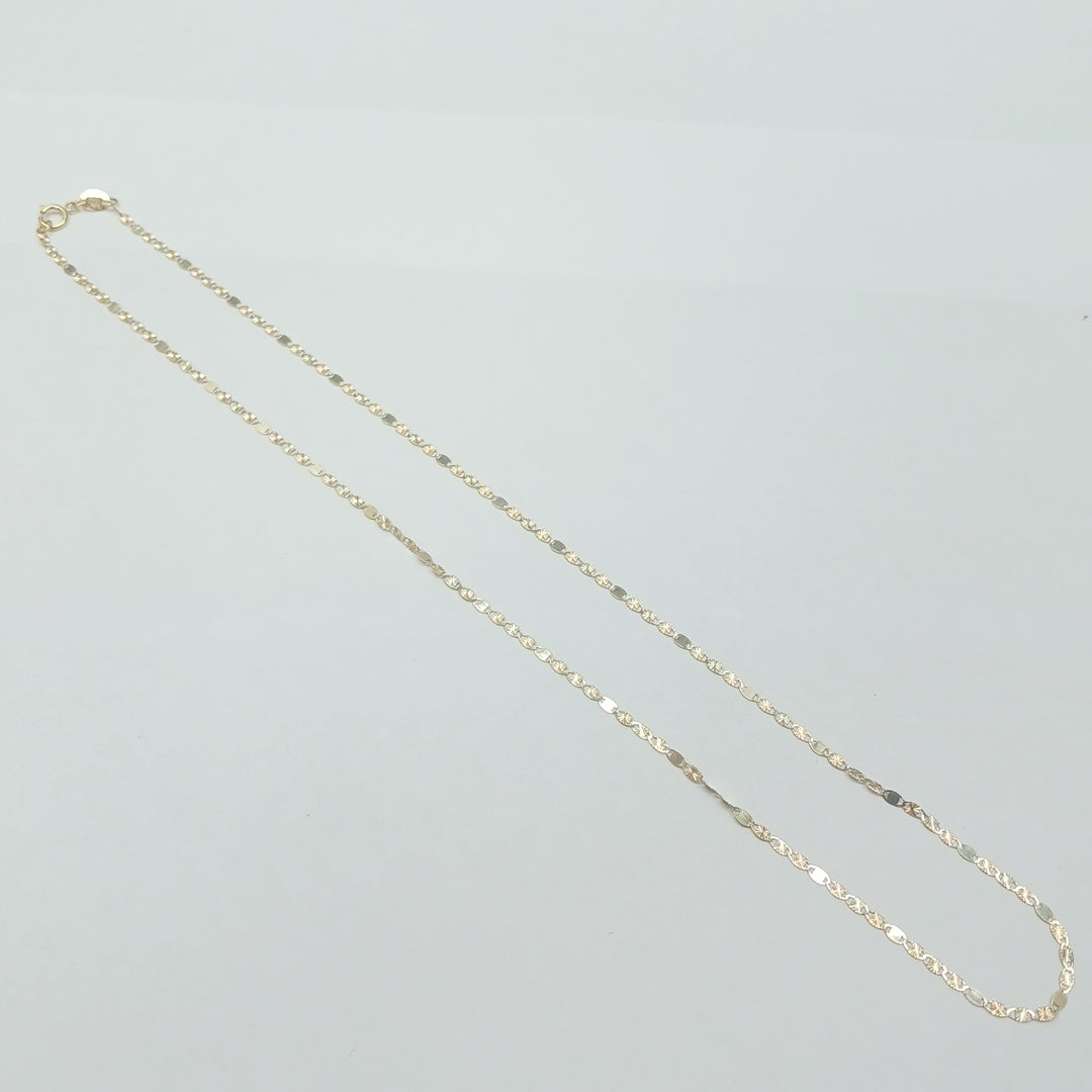CADENAS TEJIDO GUCHI ORO 10K 40 A 45 CM 1.4 GR (NUEVO)