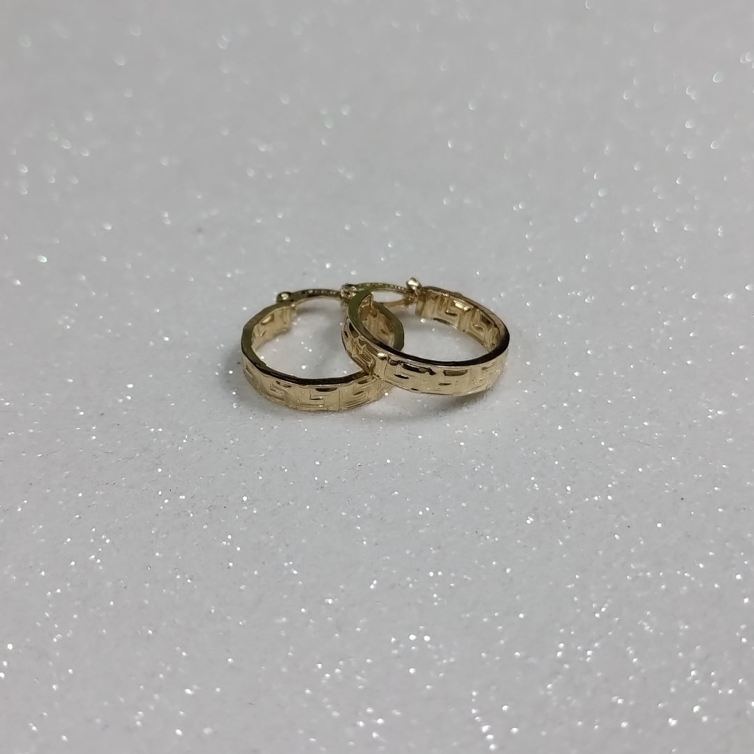 ARETES ARRACADAS FIG GRECAS 14K 1.8 GR (NUEVO)