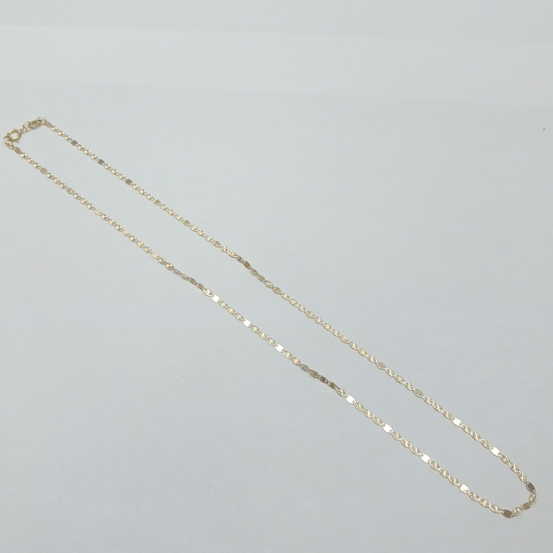 CADENAS TEJIDO GUCHI ORO 10K 40 A 45 CM 1.4 GR (NUEVO)