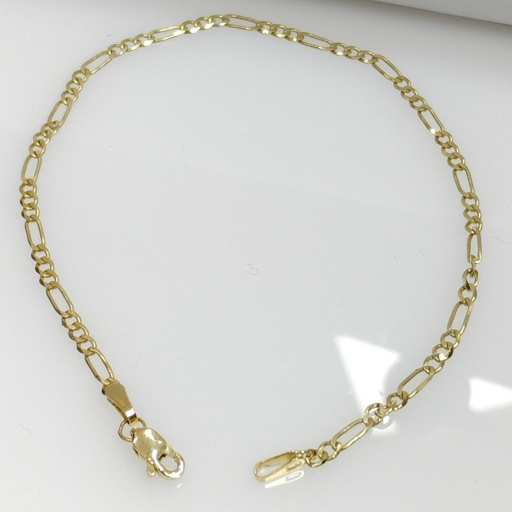PULSERA TEJIDO 3X1 14K 21 CM 2.3 GR (NUEVO)
