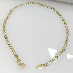PULSERA TEJIDO 3X1 14K 21 CM 2.3 GR (NUEVO)