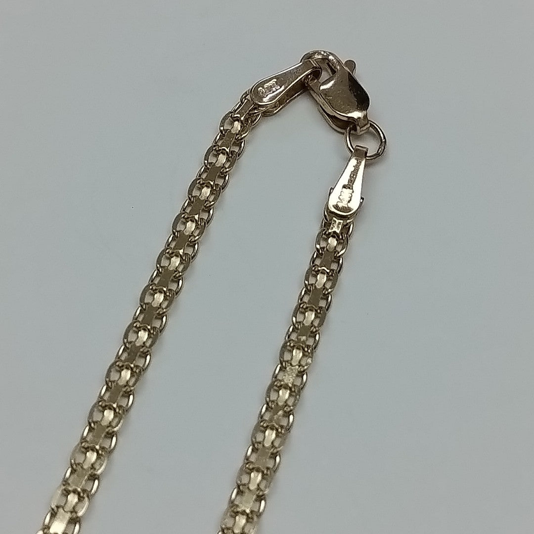 PULSERA TEJIDO CHINO 14K 18 CM 2.4 GR (NUEVO)