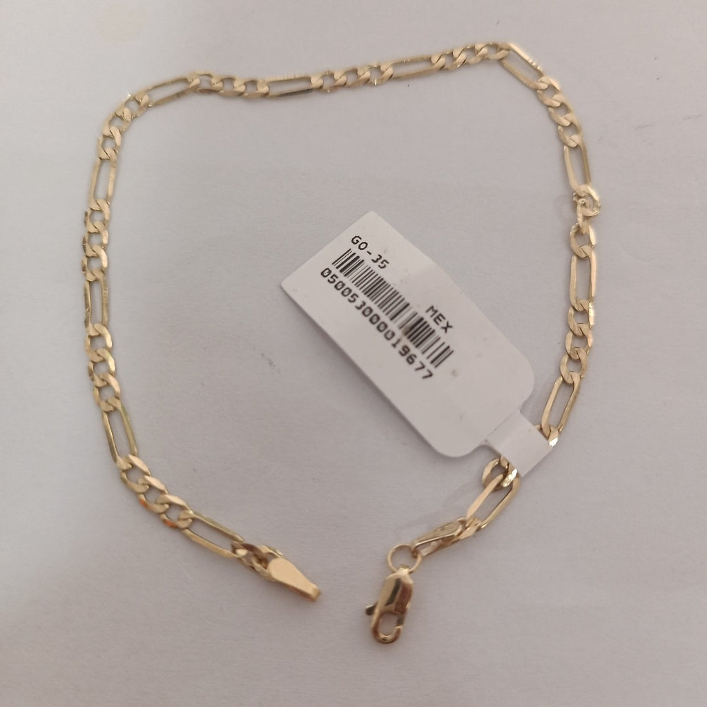 PULSERA TEJIDO 3X1 14K 21 CM 3 GR (NUEVO)
