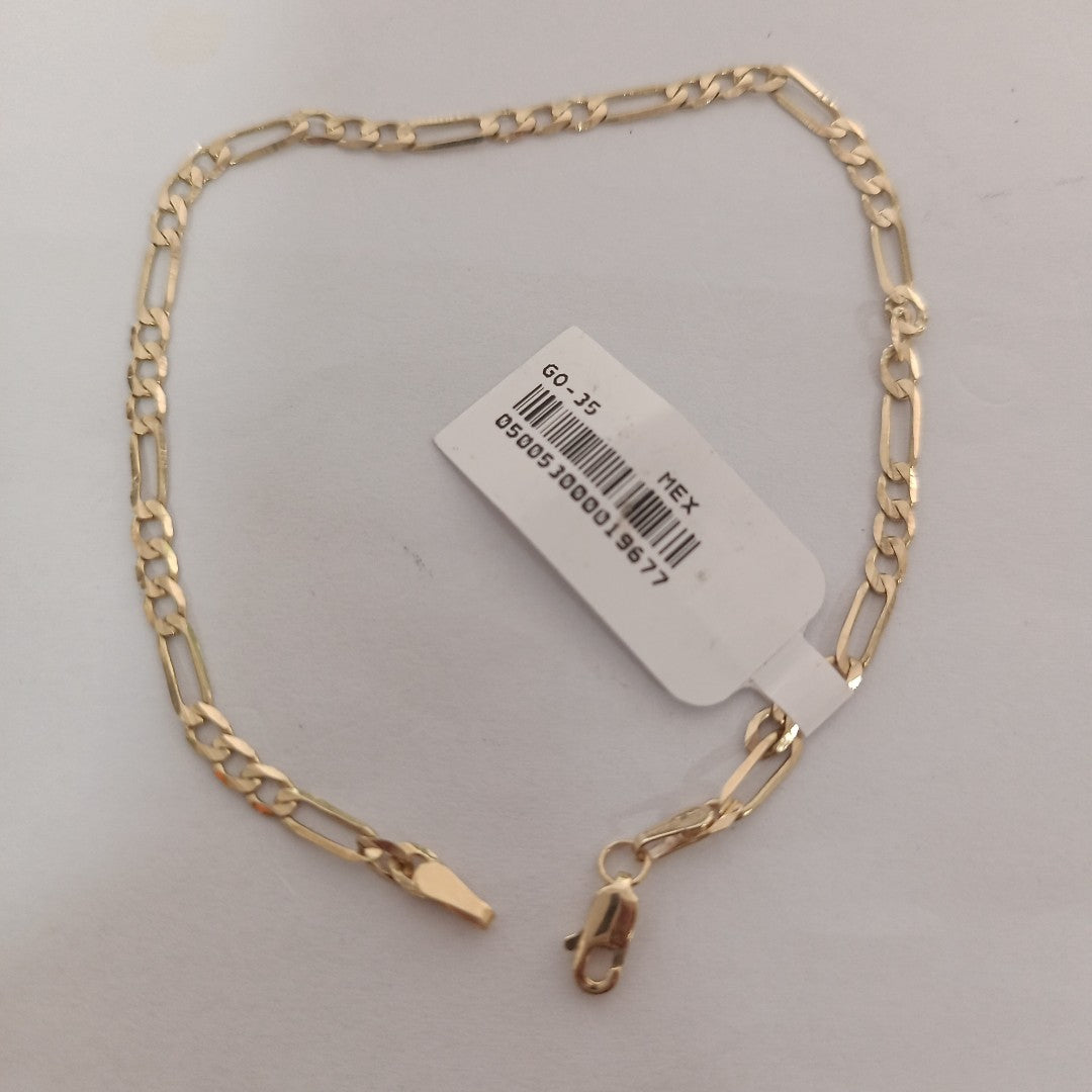 PULSERA TEJIDO 3X1 14K 21 CM 3 GR (NUEVO)