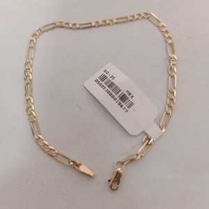 PULSERA TEJIDO 3X1 14K 21 CM 3 GR (NUEVO)