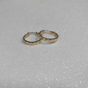 ARETES TEJIDO ARRACADAS TIPO GRECAS 14K 2.1 GR (NUEVO)