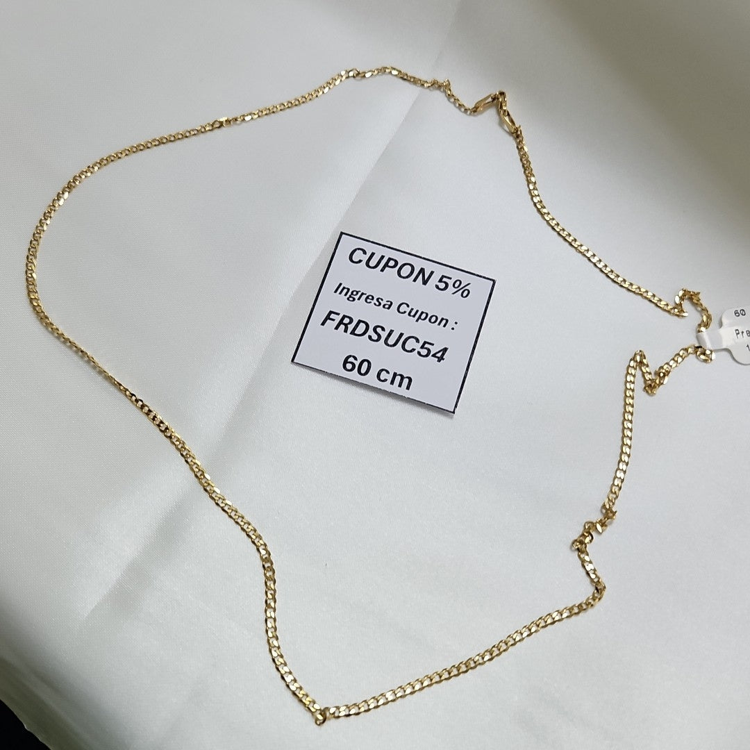 CADENA TEJIDO BARBADA 14K 60 CM 5.9 GR (NUEVO)