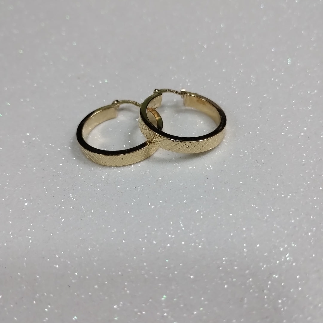 ARETES TEJIDO ARRACADAS FACETADAS 14K 2.9 GR (NUEVO)