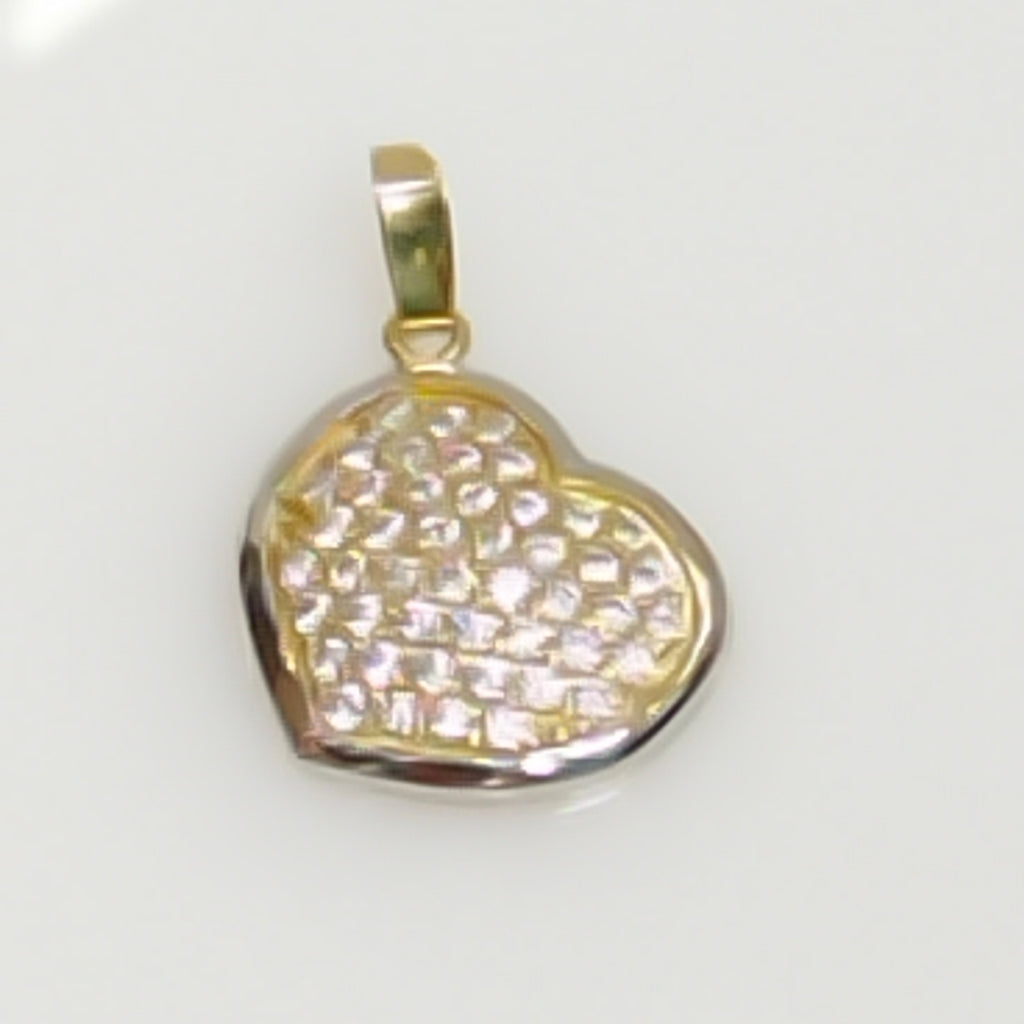 DIJE CORAZON CON CIRCONIAS 14K 1.8 GR (NUEVO)
