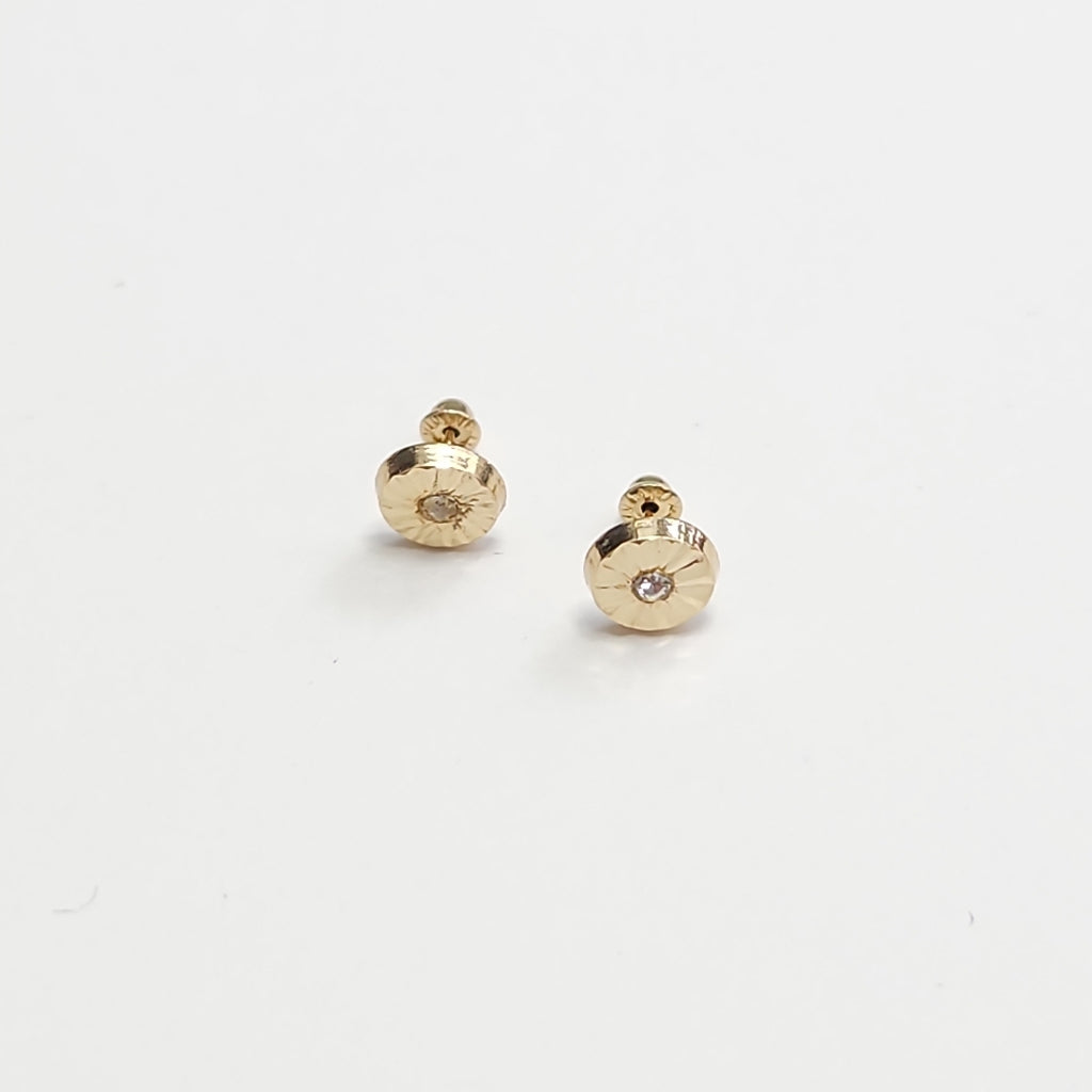 BROQUELES BROQUEL FIG BOTON C CIRCONIA 14K 0.2916 GR (NUEVO)