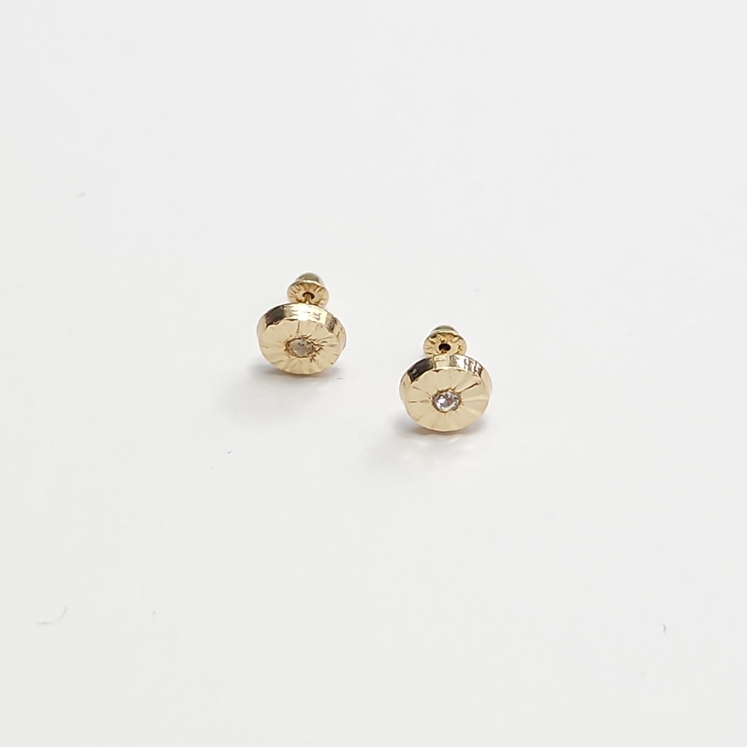BROQUELES BROQUEL FIG BOTON C CIRCONIA 14K 0.2916 GR (NUEVO)
