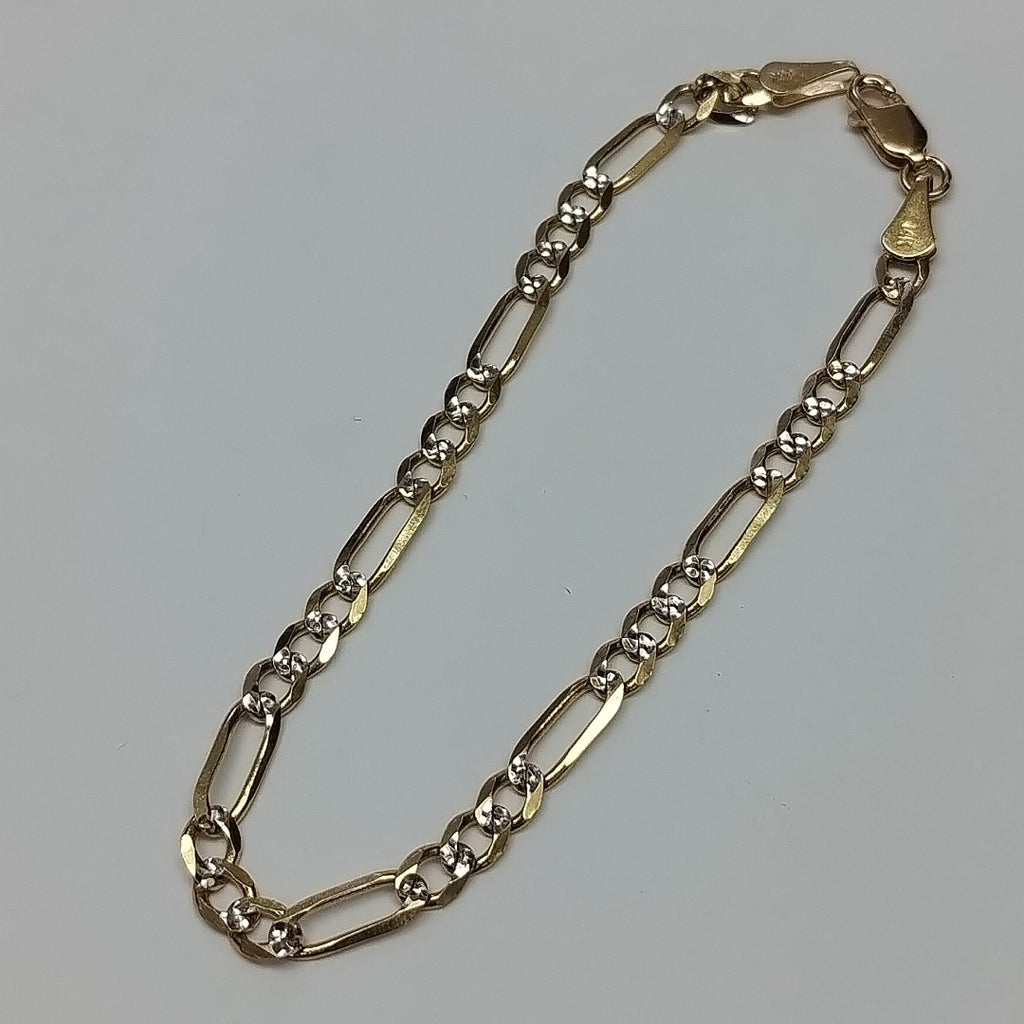 PULSERA 3X1 DIAMANTADA 14K 18 CM 4.1 GR (NUEVO)