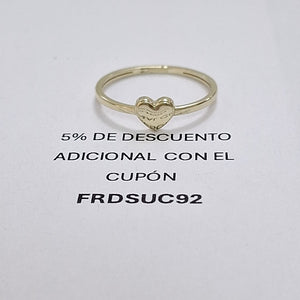 ANILLOS ANILLITO FIG CORAZON 10K TALLA 8 1.1 GR (NUEVO)