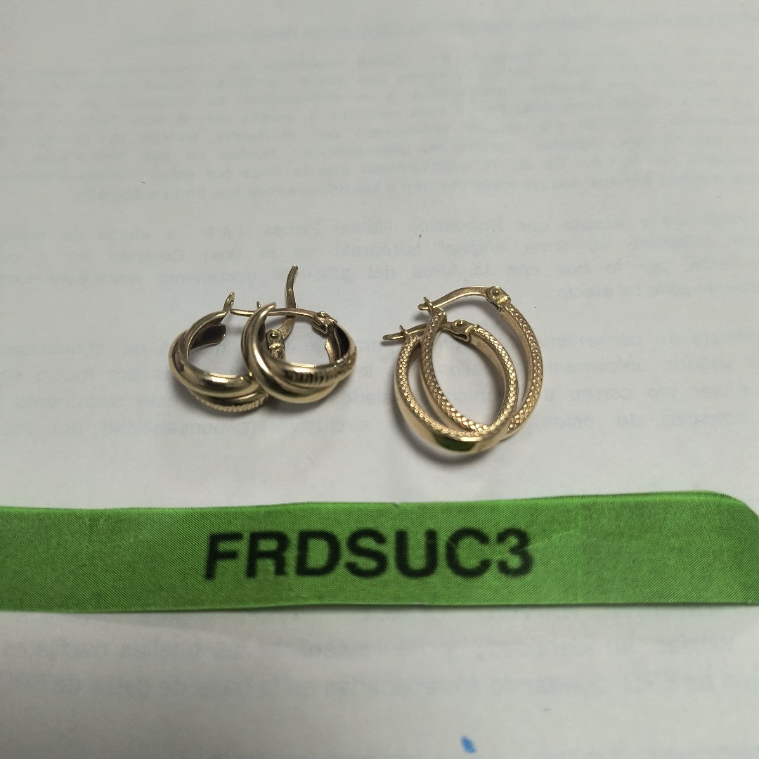 ARETES PAR ORO 14 K 2.6 GRMS (SEMINUEVO)