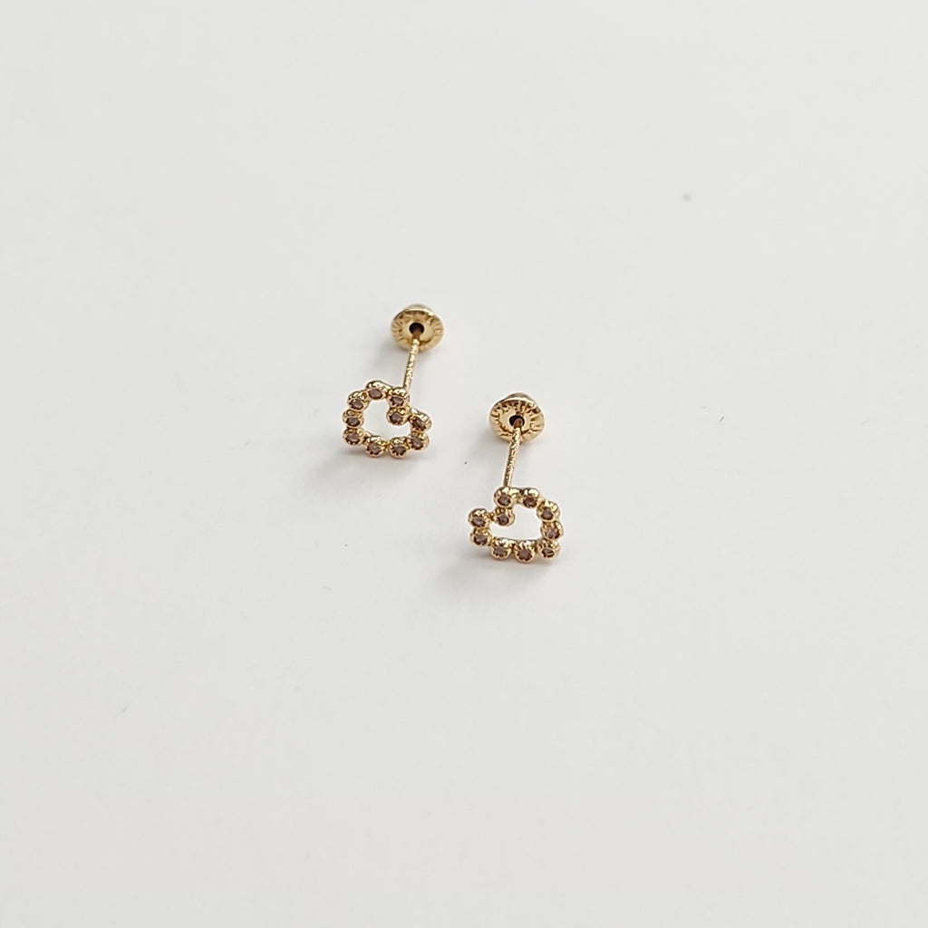 BROQUELES BROQUEL FIG CORAZON 14K 0.23 GR (NUEVO)