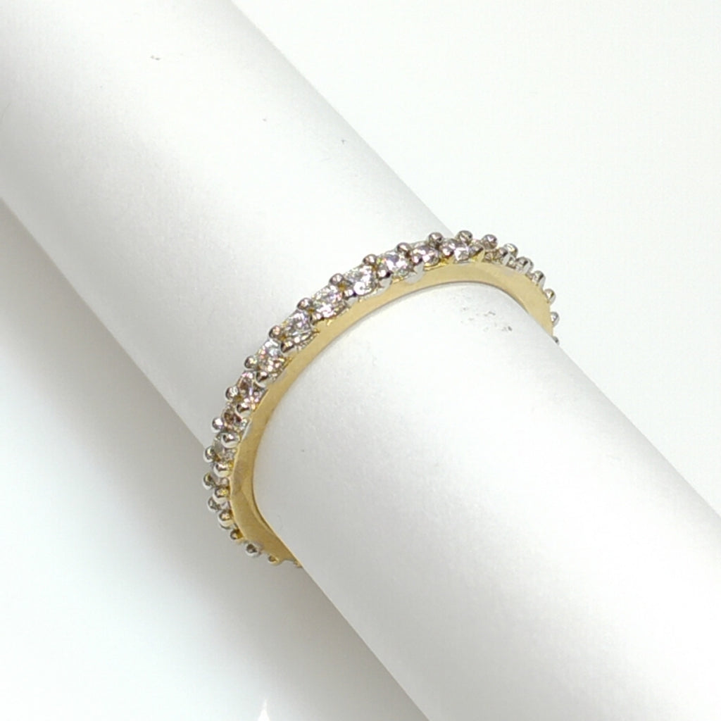 ANILLO ANILLITO CHURUMBELA C CIRCONIAS 14K 6.5 TALLA 1.9 GR (NUEVO)