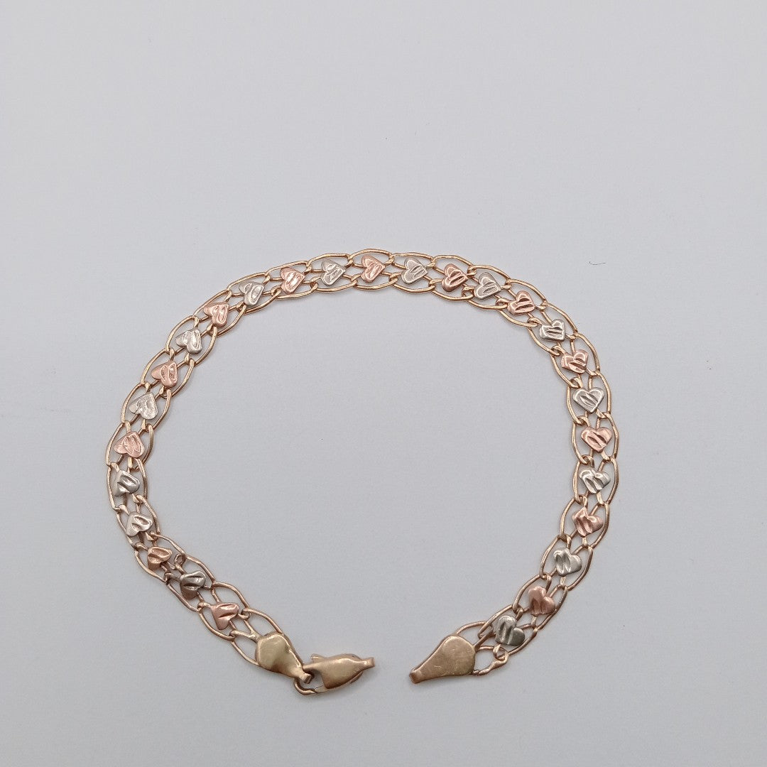 PULSERA ORO COMBINADO 10 K 3.5 GRMS (SEMINUEVO)