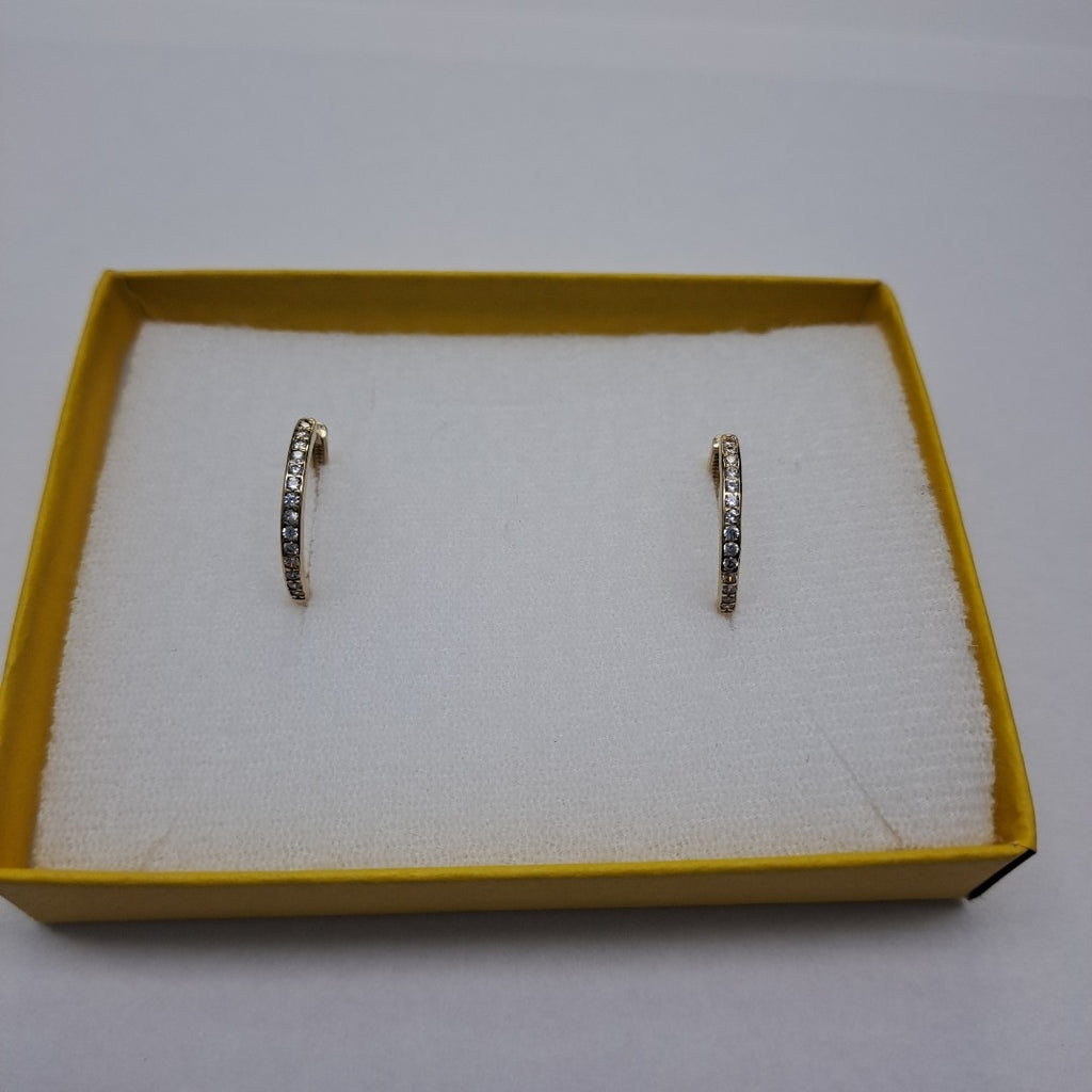 ARETES ARRACADAS C CIRCONIAS 14K 2 GR (NUEVO)