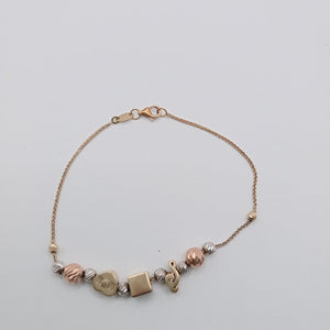 PULSERA ORO COMBINADO 10 K 4.3 GRMS (SEMINUEVO)
