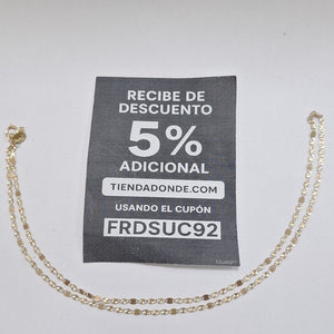 CADENAS TEJIDO GUCHI ORO 10K 40 A 45 CM 1.4 GR (NUEVO)
