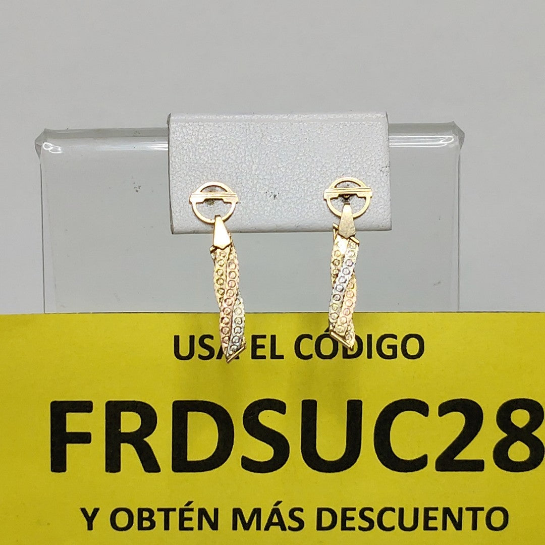 BROQUELES PAR ORO COMBINADO 14 K 1,10 GRMS (SEMINUEVO)