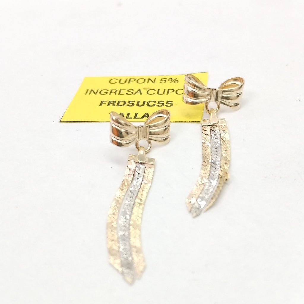 BROQUELES PAR ORO,ORO COMBINADO 14 K 2,40 GRMS (SEMINUEVO)