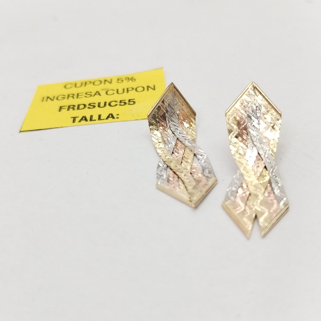 BROQUELES PAR ORO,ORO COMBINADO 14 K 2,20 GRMS (SEMINUEVO)