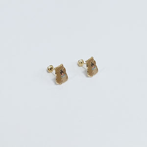 BROQUELES BROQUEL FIG CAPIBARA 14K 0.2657 GR (NUEVO)