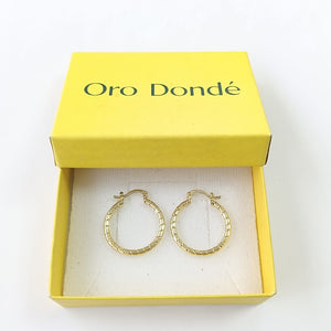 ARETES ARRACADAS LABRADAS 14K 3.2 GR (NUEVO)